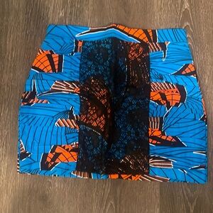 Ankara skirt with lace